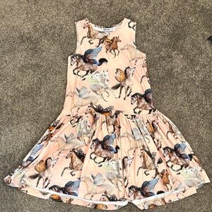 Molo Pink and Brown Animal Print Dress